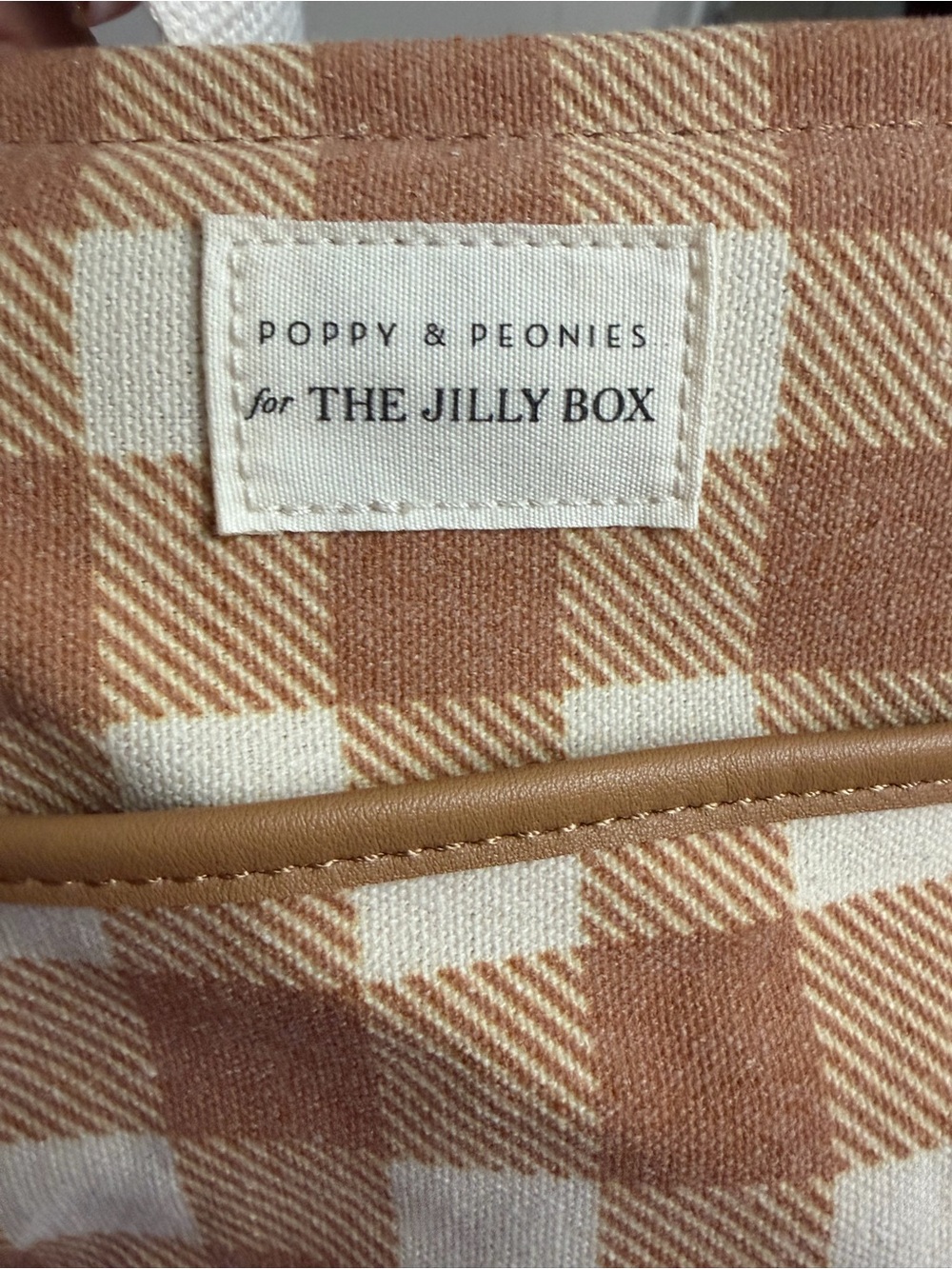 Poppy & Peonies Everyday Tote – Jilly Box Exclusive Caramel Gingham – New (Rare) - Picture 12 of 16